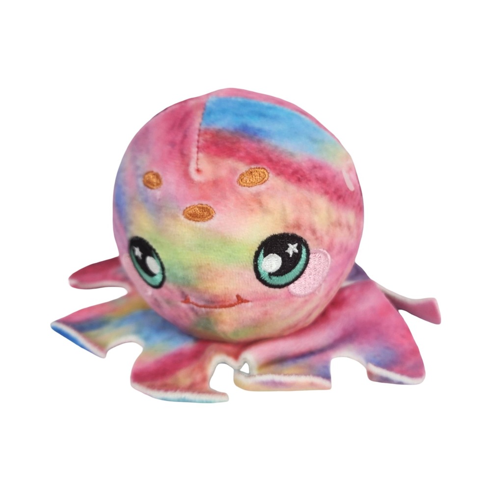 Squeezamals‎ Rainbow Tie Dye Octopus Plush Scented Slow Rise  Toy 3.5 Inch
